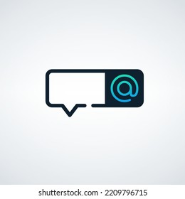 Social media button for email support, chat online. Stock vector illustration isolated on white background.