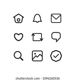 social media button icon trendy