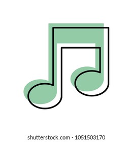 social media button music note