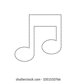 social media button music note