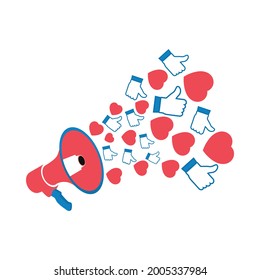 Social media button vector collection with a microphone. Multiple shape social media button collection. Red and blue color social media button collection.