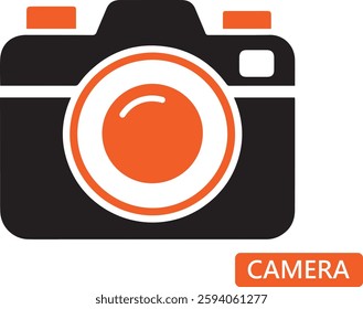Social Media Camera editable icon.