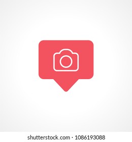 social media camera notification template, vector eps 10