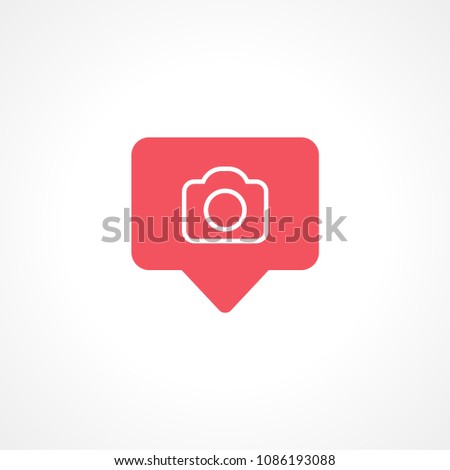 social media camera notification template, vector eps 10