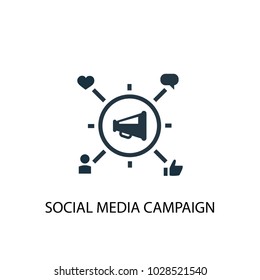 social media campaign icon. Simple element illustration. social media campaign symbol design from Social Media Marketing collection. Can be used in web and mobile.