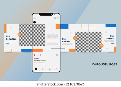 Social Media Carousel Banner Templates For Fashion Premium