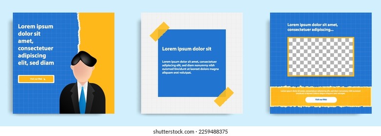 Social media carousel post banner layout for tips, did you know, podcast, motivation, self-development, product, service knowledge template. Torn paper design element and texture. Vector illustration