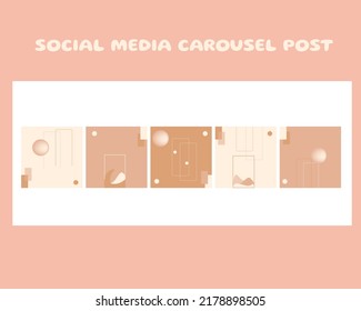 Social media carousel post template