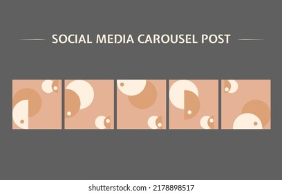 Social media carousel post template