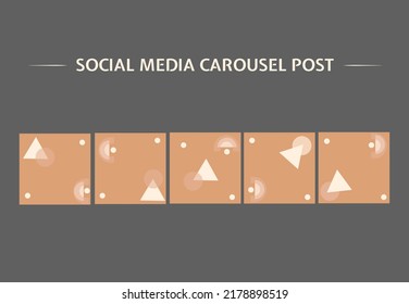 Social media carousel post template