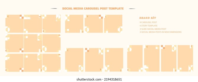 Social media carousel post template