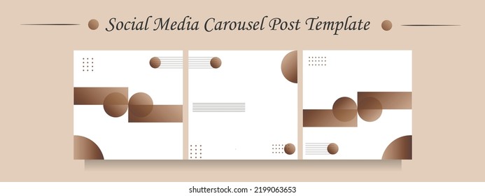 Social Media Carousel Post Template Stock Vector (Royalty Free