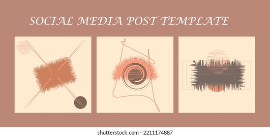 Social media carousel post template