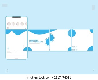Social media carousel post template