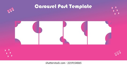 Social media carousel post template