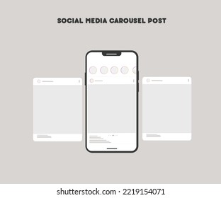 Social media carousel post template
