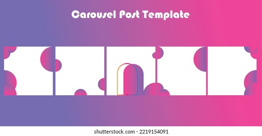 Social media carousel post template