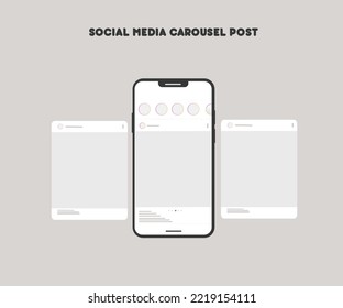 Social media carousel post template