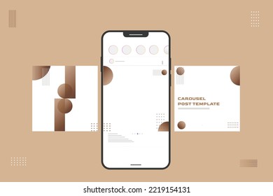 Social media carousel post template
