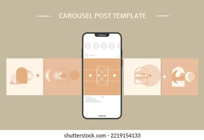 Social media carousel post template
