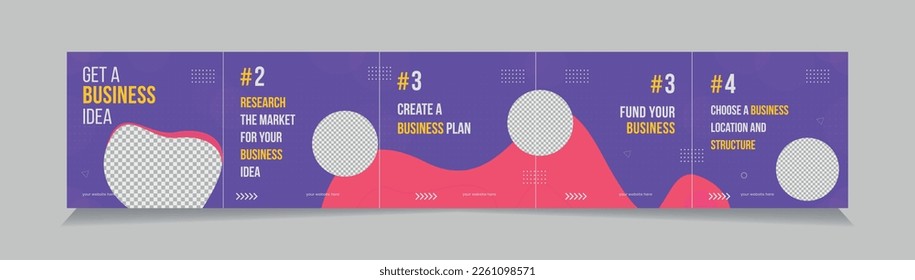 Social Media Carousel Template
Set of editable social media carousel post