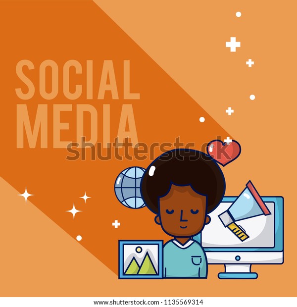 Social Media Cartoons Stock Vector (Royalty Free) 1135569314 | Shutterstock