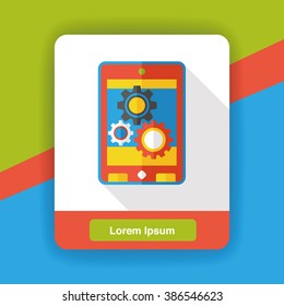 social media cellphone flat icon; Tool