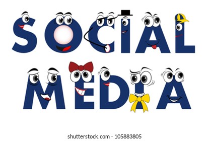 Social Media characters - network, vector