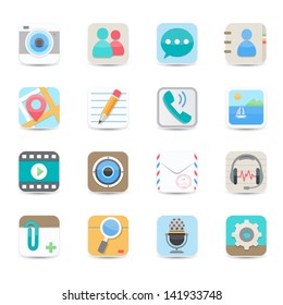 Social media and chat application icons
