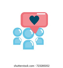 social media chat bubble connect