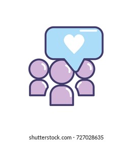 social media chat bubble connect