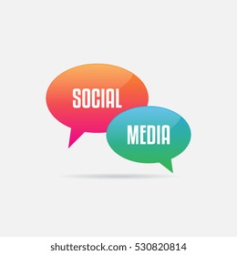 Social Media Chat Bubbles Vector Illustration