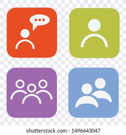 social media, chat button vector, communication contact icons isolated vector illustration set for web design and app