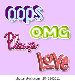 social media chat expression vector set