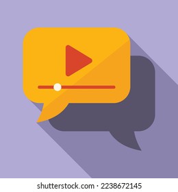 Social media chat icon flat vector. Online internet. Email service