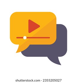 Social media chat icon flat vector. Online internet. Email service isolated