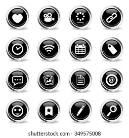 Social media chrome icons for web