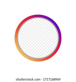 Social media circle frame for web design. Vector illustration