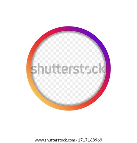 Social media circle frame for web design. Vector illustration