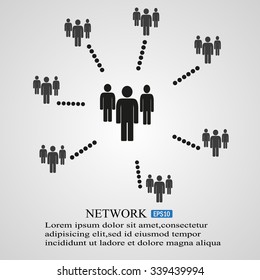 Social Media Circles, Network Illustration, Vector, Icon