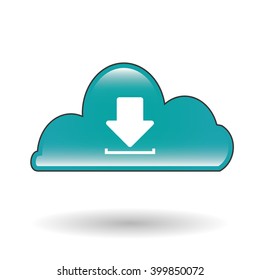 Social media with cloud design, vector illustration