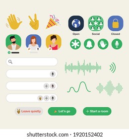 Social Media Clubhouse App For Drop In Audio Chat Application On Smartphone.