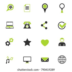 social media color vector icons for web and user interface design
