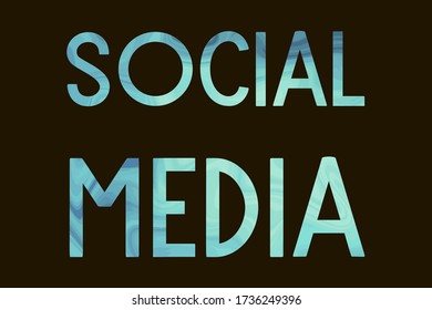  SOCIAL MEDIA Colorful isolated vector saying