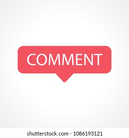 social media comment notification template, vector eps 10