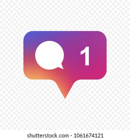 social media comment vector icon