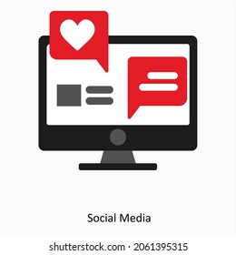 Social Media or Comments Icon Concept