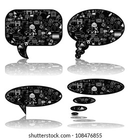 Social Media, communication bubbles in the global computer networks, vector