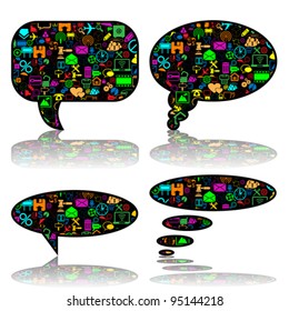 Social Media, communication bubbles in the global computer networks, vector