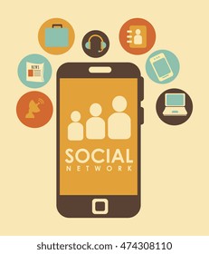 social media communication icon vector illustration graphic
